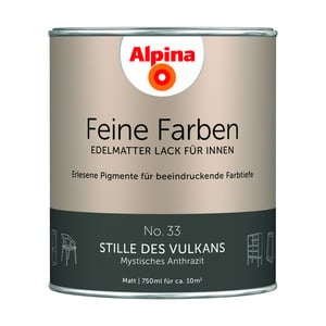 Alpina Feine Farben 'Stille des Vulkans' anthrazitgrau matt 750 ml