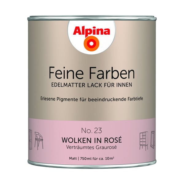 Bild 1 von Alpina Feine Farben 'Wolken in Rosé' hellrosa matt 750 ml