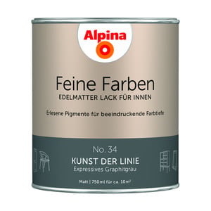 Alpina Feine Farben 'Kunst der Linie' graphitfarben matt 750 ml