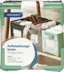 IDEENWELT Aufbewahrungsboxen 3er-Set