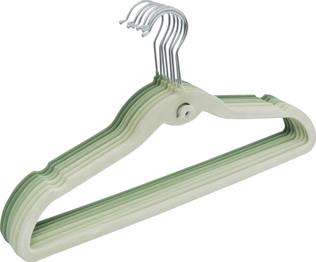 Bild 2 von IDEENWELT Beflockte Kleiderbügel 8er-Set, grün