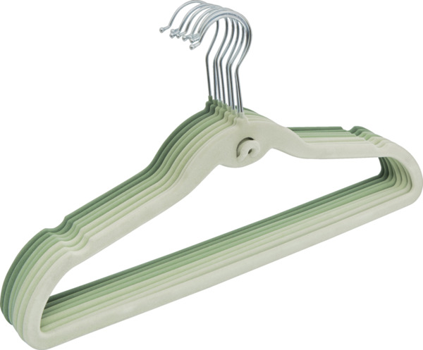 Bild 2 von IDEENWELT Beflockte Kleiderbügel 8er-Set, grün