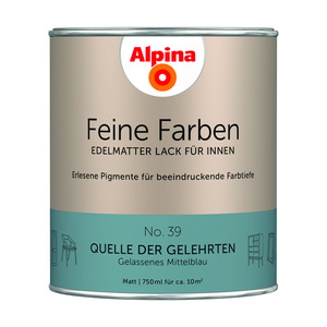 Alpina Feine Farben 'Quelle der Gelehrten' mittelblau matt 750 ml