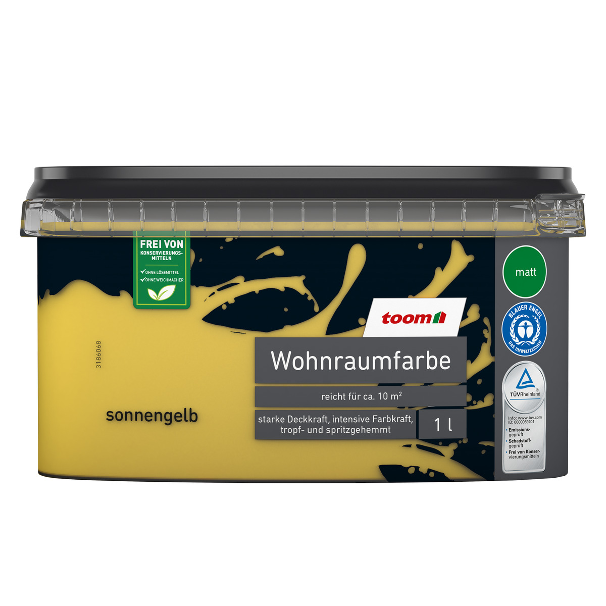 Bild 1 von toom Wohnraumfarbe sonnengelb matt 1 l