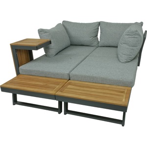 Sitzgarnitur Sitzgruppe Holz Garten Lounge Set Gartenmöbel Massiv Tisch Sofa