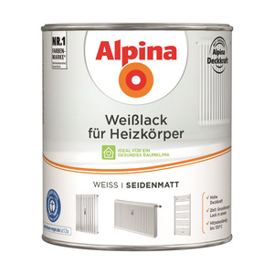 Alpina Heizkörperlack weiß seidenmatt 2 l