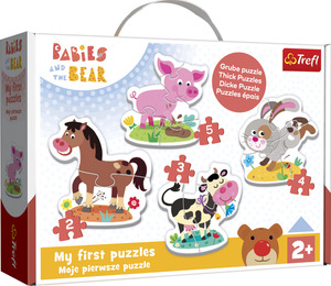 Trefl Baby Puzzle Babies & Bear Bauernhoftiere