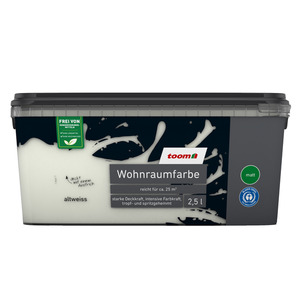 toom Wohnraumfarbe altweiß matt 2,5 l