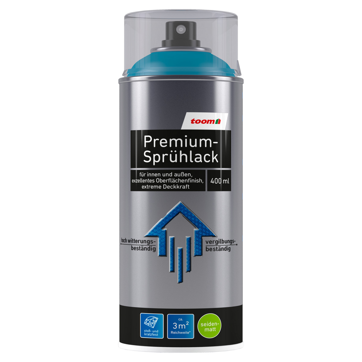 Bild 1 von toom Premium-Sprühlack petrolfarben seidenmatt 400 ml