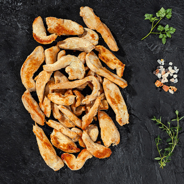 Bild 2 von Gut Langenhof Hähnchen Oberkeulen Geschnetzeltes