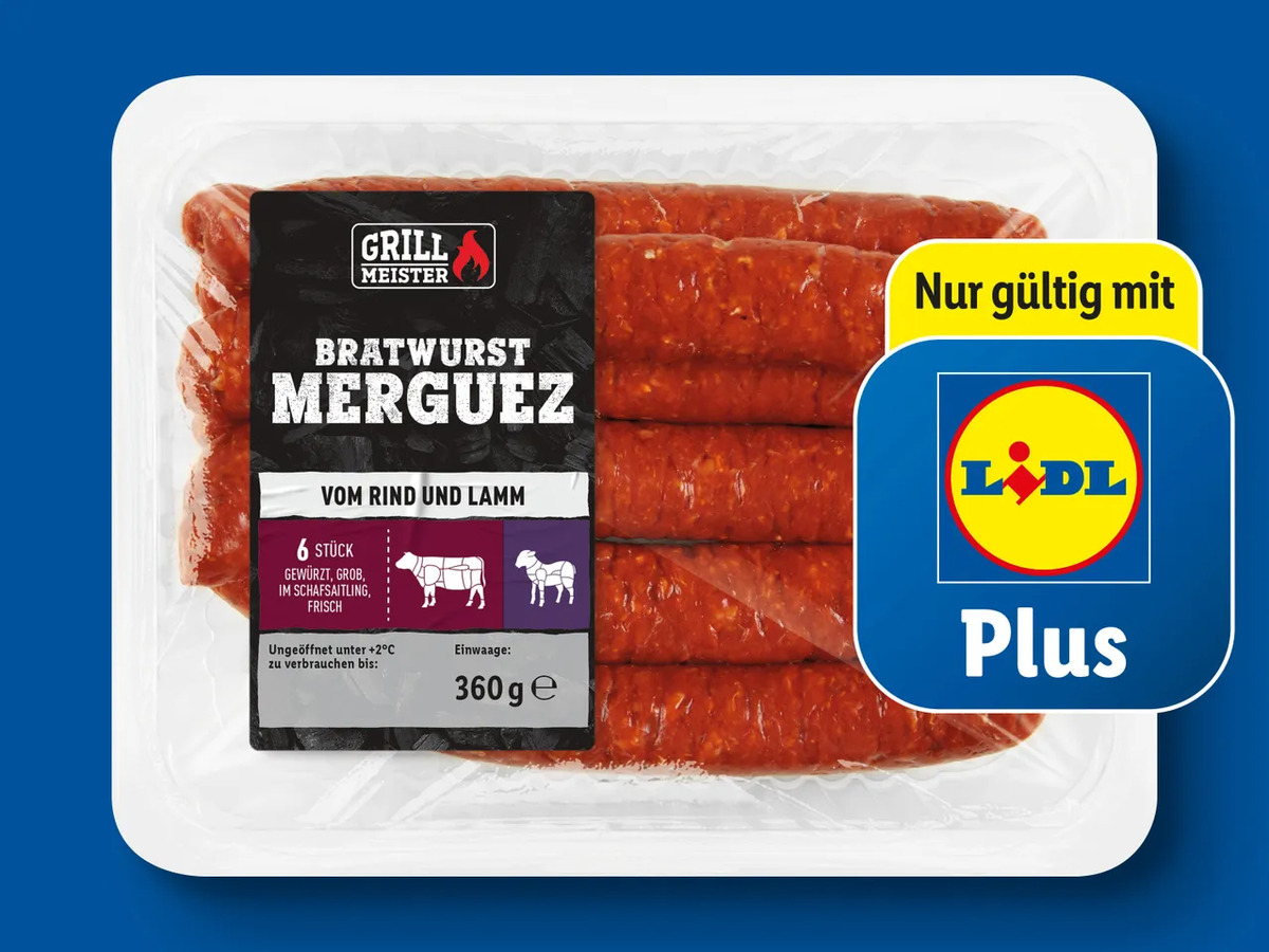 Grillmeister Bratwurst Merguez, 360 g von Lidl ansehen!