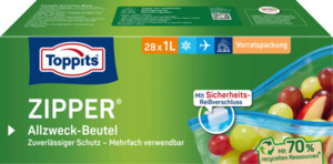 Toppits Zipper Allzweckbeutel 1 L