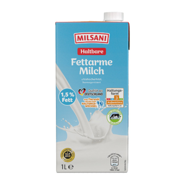 Bild 1 von MILSANI Haltbare fettarme Milch 1L