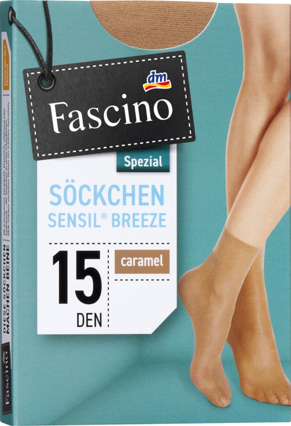 Bild 1 von Fascino Söckchen mit kühlender Faser SENSIL® BREEZE caramel Gr. 39-42, 15 DEN