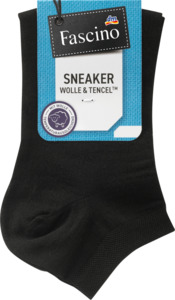 Fascino Sneaker mit Wolle und TENCEL™ Lyocell, Gr. 39-42, schwarz