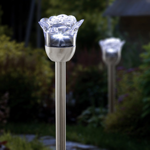 I-Glow LED-Solar-Gartenstecker "Rose"