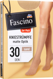 Fascino Kniestrümpfe matt sand onesize, 30 DEN