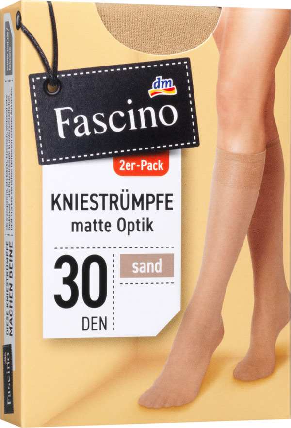 Bild 1 von Fascino Kniestrümpfe matt sand onesize, 30 DEN