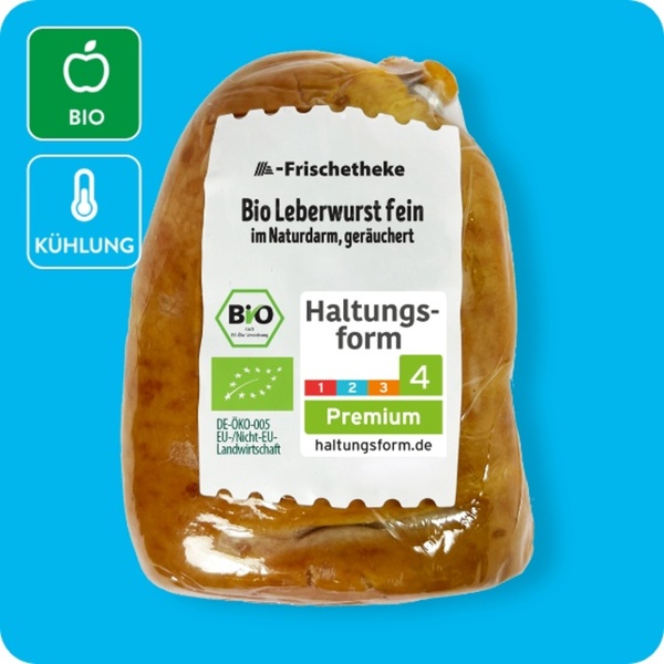 Bild 1 von   Bio-Leber- oder Rotwurst im Naturdarm, Haltungsform 4: Premium⁵