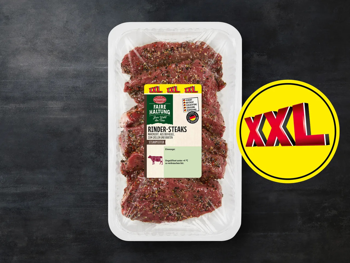 Bild 1 von Metzgerfrisch Rindersteaks aus der Keule XXL,  800 g