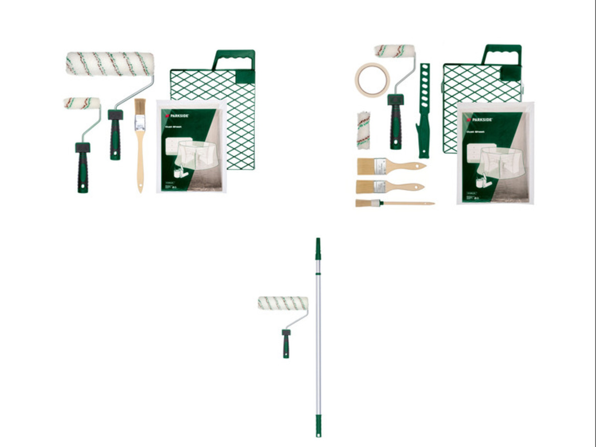 Bild 1 von PARKSIDE® Maler-Set / Teleskopstab, Set, für den Innenraum, mit Soft-Touch-Griff