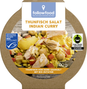 followfood Thunfisch Salat Indian Curry, 160 g