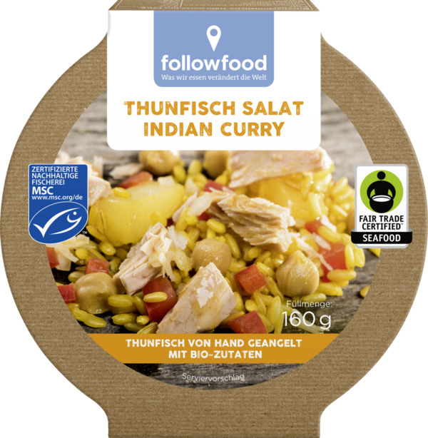 Bild 1 von followfood Thunfisch Salat Indian Curry, 160 g