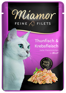 Miamor Feine Filets Thunfisch und Krebs Katzenfutter 100 g