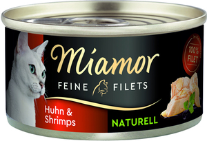 Miamor Feine Filets Naturell Huhn & Shrimps 80 g