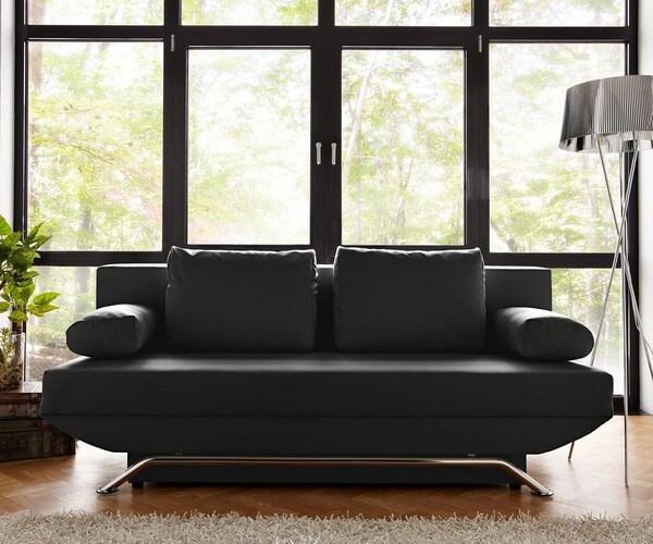 Bild 1 von Schlafsofa Cady 200x90 cm Schwarz mit Schlaffunktion