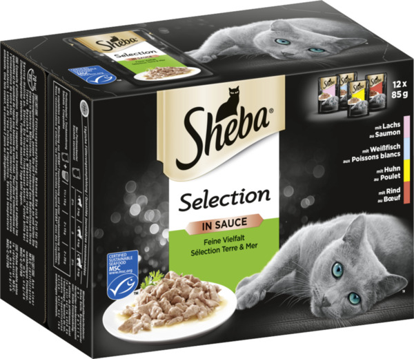 Bild 1 von Sheba Selection in Sauce Feine Vielfalt Multipack, 1.020 g