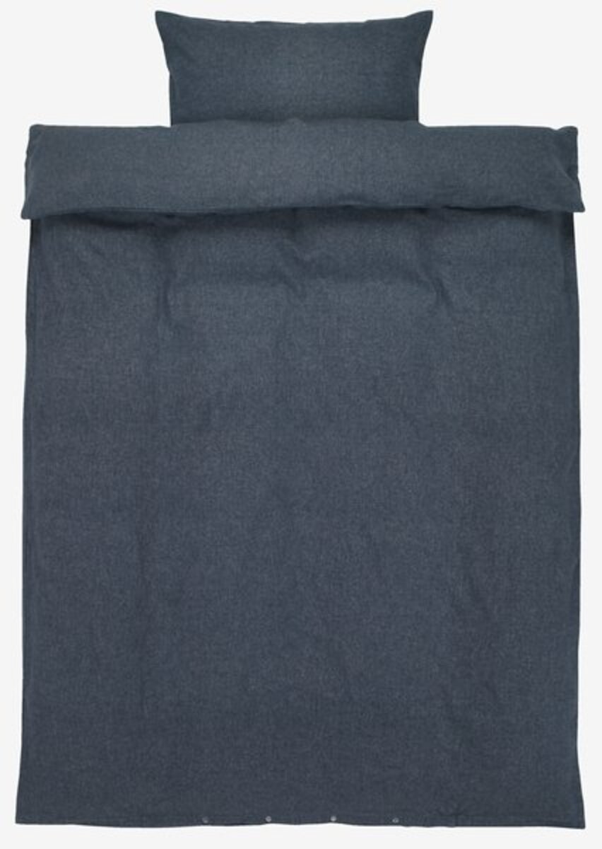 Bild 1 von Flanell-Bettwäsche RONJA 155x220 denimblau