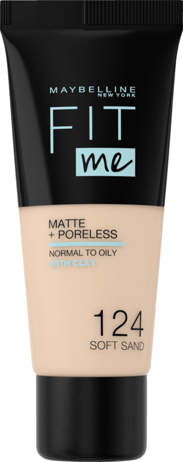 Bild 1 von Maybelline New York Fit Me! Matte + Poreless Make-Up Nr. 124 Soft Sand, 30 ml
