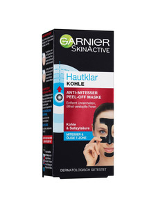 Garnier SkinActive Hautklar Kohle Anti-Mitesser Peel-Off Maske, 50 ml