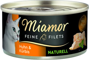 Miamor Katzennassfutter Feine Filets naturelle Huhn und Kürbis 80 g