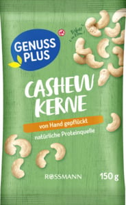 GENUSS PLUS Cashewkerne, 150 g