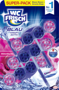 WC FRISCH WC Reiniger Blau Kraft-Aktiv Duftspüler Blütenfrische, 150 g