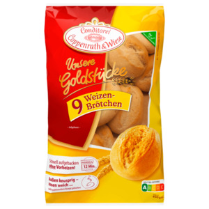 Coppenrath & Wiese Unsere Goldstücke Weizenbrötchen 450g, 9 Stück