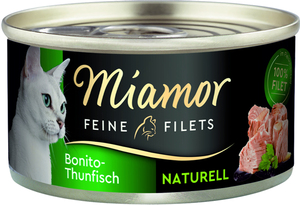 Katzennassfutter Feine Filets naturelle Bonito-Thunfisch 80 g Miamor