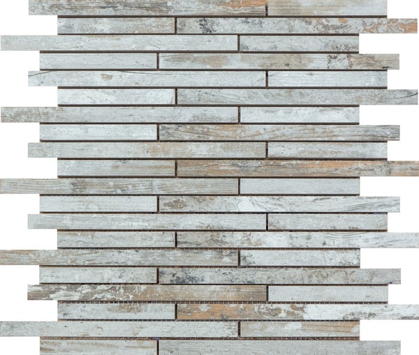 Bild 1 von Mosaikfliese Stäbchen Oak Shabby grau 30 x 30 cm