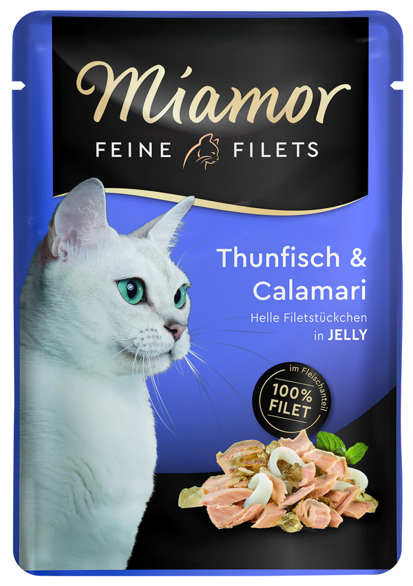 Bild 1 von Miamor Feine Filets Thunfisch und Calamari Katzenfutter 100 g