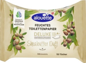 alouette feuchte Toilettentücher mit Sheabutter-Duft Deluxe 50 St.