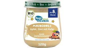 Freche Freunde Bio Gläschen Abendbrei Apfel, Zimt mit Hafer