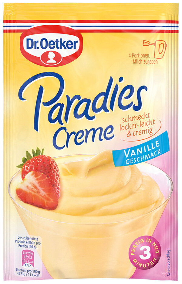 Bild 1 von Dr.Oetker Paradies Creme Vanille 60G