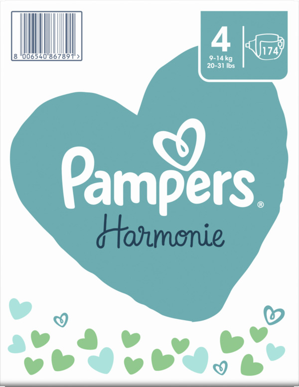Bild 2 von Pampers Harmonie Windeln Gr.4 (9-14 kg) Monatsbox