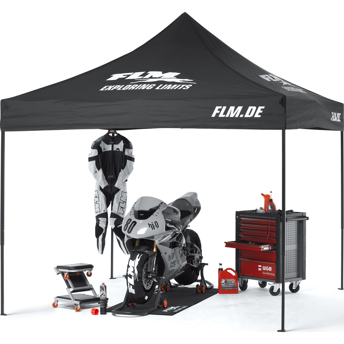 Bild 3 von FLM Racing Zelt 3x3 m schwarz