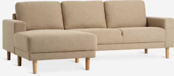 Bild 1 von Sofa EGENSE Chaiselongue Stoff sand/eichenfarben