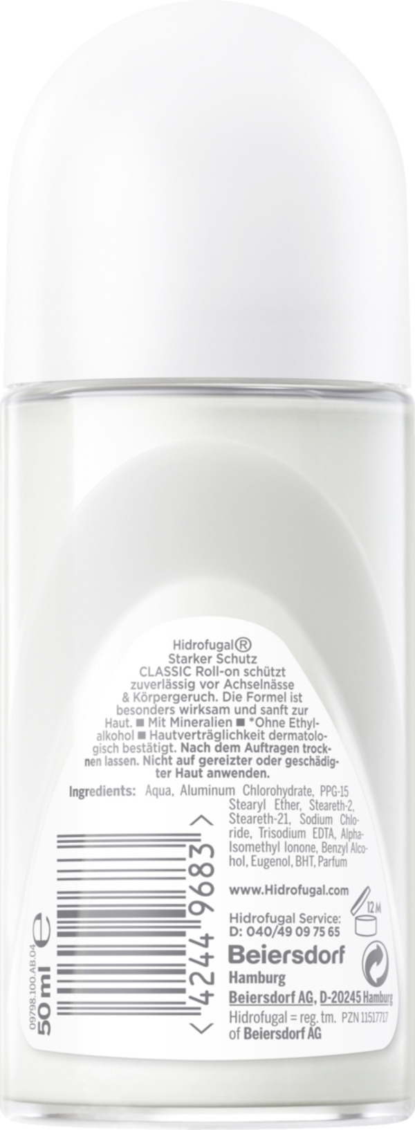 Bild 2 von Hidrofugal Classic Anti-Transpirant Roll-On, 50 ml