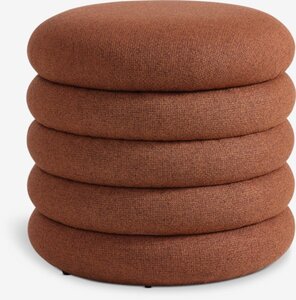 Pouf DALENE Ø45 mit Stauraum Stoff terrakotta