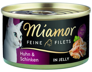 Katzennassfutter Feine Filets Huhn und Schinken 100 g Miamor 100 g